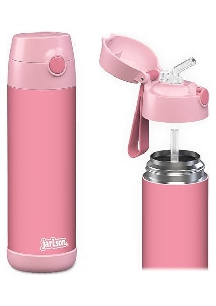 ， Çocuk Paslanmaz Çelik Hasır Su Şişesi 350ML – Bpa Free – Sızdırmaz – Okul ve Kreşler Için Yalıtımlı Su Şişesi (Yurt Dışından)