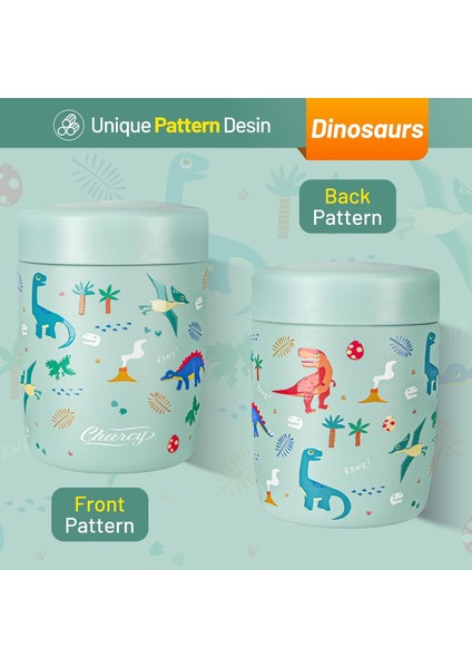 ， Oz Paslanmaz Çelik Vakum Yalıtımlı Çocuk Mama Kavanozu - Sıcak ve Soğuk Yemek Çorba Yalıtımlı Kavanoz - Turkuaz Dinozor (Yurt Dışından) modelleri