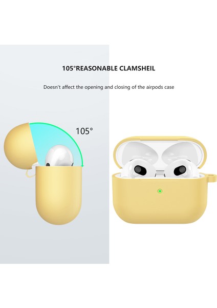 Apple Airpods 3 için Yumuşak Silikon , Anahtarlıklı Şok Emici Koruyucu Kulaklık Kılıfı (Yurt Dışından) fiyatları