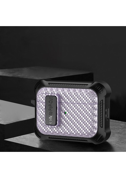 Airpods Pro 2 için Basma Tokası Kablosuz Anti Damla Karbon Fiber Doku Tpu + Pc Kulaklık Kılıfı (Yurt Dışından) fiyatları