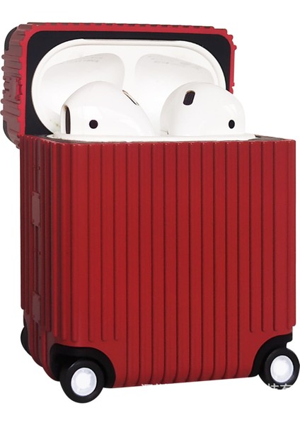 Apple Airpods için Pro Pro 2 Tekerlek Bagaj Tamı Silikon tooth Koruyucu Şarap Kulaklık Kılıfı (Yurt Dışından)
