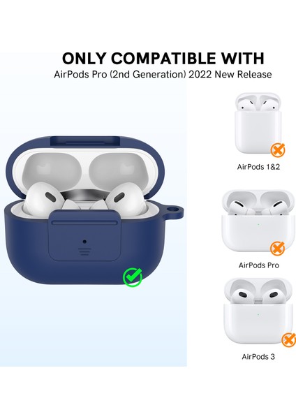 Airpods Pro 2 için Silikon Anti Düşme Entegre tooth Koruyucusu Kayış, Kanca Gece Yarısı Si Kulaklık Kılıfı (Yurt Dışından) fiyatları
