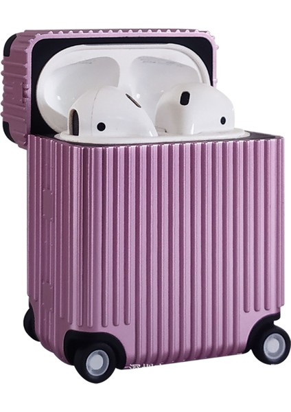 Apple Airpods Pro Pro 2 Tekerlek Bagaj Tamı Silikon tooth Koruyucu Gül Kulaklık Kılıfı (Yurt Dışından)