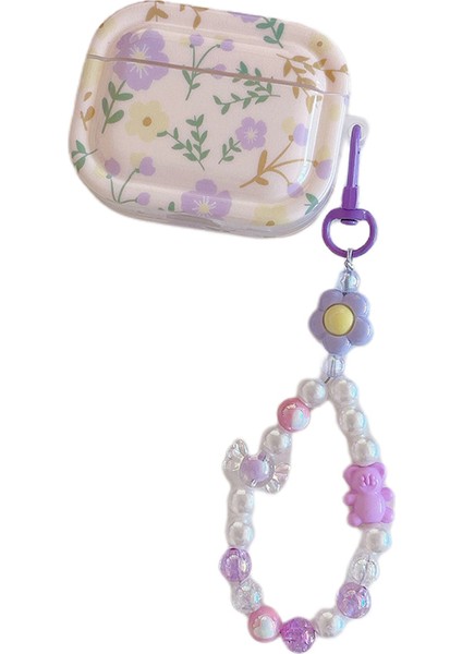 Apple Airpods 3 için Tpu , Bilek Zri İle Imd Çiçek tooth Kulaklık Kılıfı (Yurt Dışından)