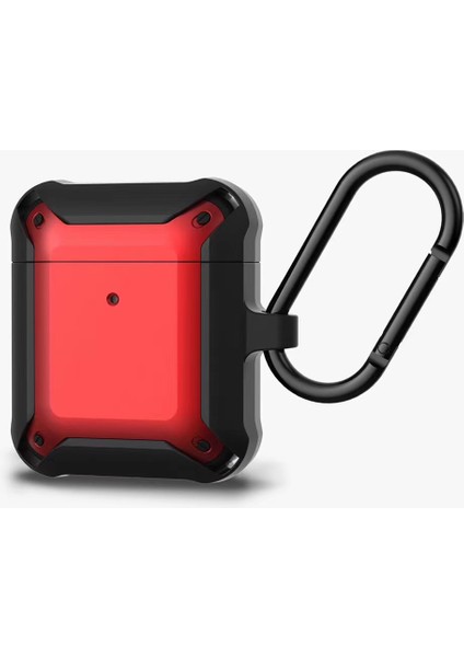 Apple Airpods için Kablosuz 2019 2019 2016 Sıyah İle Düşmeye Dayanıklı Zırh Tpu Pc Hibrit Kulaklık Kılıfı (Yurt Dışından)