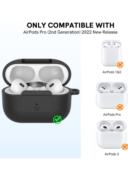 Airpods Pro 2 için Silikon Anti Düşme Entegre tooth Koruyucusu Kayışlı, Kanca Kulaklık Kılıfı (Yurt Dışından) fiyatları