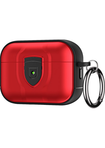 Apple Airpods Pro 2 için Pc + Tpu Darbeye Dayanıklı Kutusu Basın Kilit Koruyucu Asılı Toka Ile Kulaklık Kılıfı (Yurt Dışından)