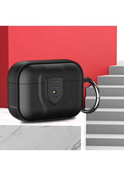 Apple Airpods Pro 2 için Pc + Tpu Darbeye Dayanıklı Kutusu Basın Kilit Koruyucu Asılı Toka Ile Kulaklık Kılıfı (Yurt Dışından) fiyatları