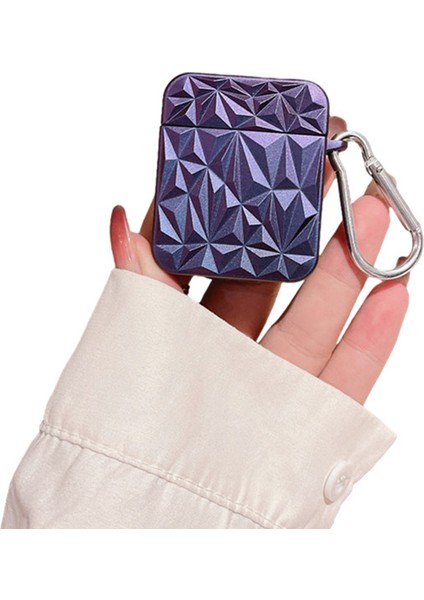 Apple Airpods için 2016 2019 Airpods Kablosuz 2019 Elmas Dokulu Koruyucu Pc Düşmeyi Önleyici Kulaklık Kılıfı (Yurt Dışından)