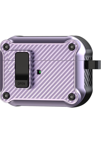 Apple Airpods Pro için Tpu , Manyetik Otomatik Kilitli Karbon Fiber Doku Anti Damla Kulaklık Kılıfı (Yurt Dışından)