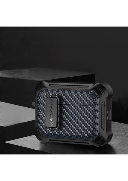 Airpods Pro 2 için Basma Tokası Kablosuz Anti Damla Karbon Fiber Doku Tpu + Pc Safir Kulaklık Kılıfı (Yurt Dışından) fiyatları