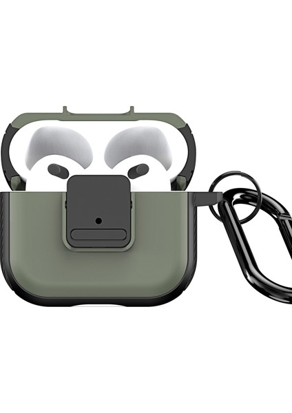 Apple Airpods 3 için Karabina Ordu İ İle Tpu Pc Malzemesi Kulaklık Kılıfı (Yurt Dışından)