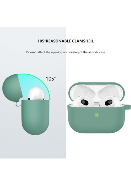 Apple Airpods 3 için Yumuşak Silikon , Anahtarlık Çam Iğnesi İle Şok Emici Koruyucu Kulaklık Kılıfı (Yurt Dışından) fiyatları