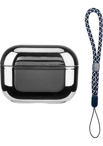 Airpods Pro Gen 2 Usb C Pro 2 için Koruyucu Şık Elektro Kaplama tooth Tpu Anti Damla Kordon Gümüş Kulaklık Kılıfı (Yurt Dışından)
