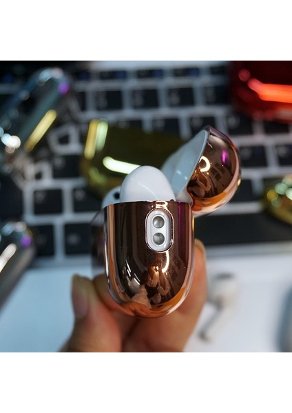 Airpods Pro Gen 2 Usb C Pro 2 için Koruyucu Şık Elektro Kaplama tooth Tpu Anti Damla Kordon Gümüş Kulaklık Kılıfı (Yurt Dışından)
