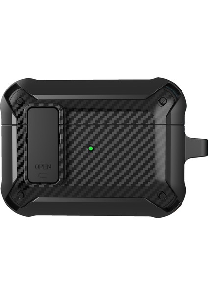 Karbon Fiber Doku Geçmeli Tamı Kablosuz Tpu + Pc Koruyucu Airpods Pro Stil 1 Kulaklık Kılıfı (Yurt Dışından)