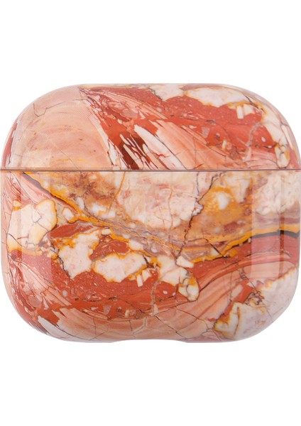 Mermer Desen Toz Geçirmez Sert Pc Koruyucu Anti Sonbahar Apple Airpods 3 S06 Kulaklık Kılıfı (Yurt Dışından)