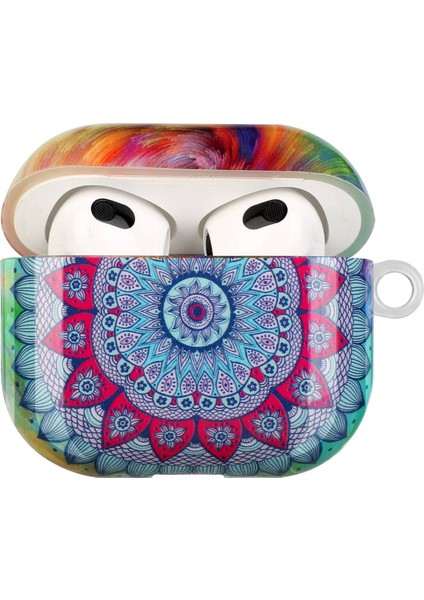 Apple Airpods için 3 Koruyucu Imd Desen Baskı Tpu Koruyucu İle Kordon Mandala Çiçek Kulaklık Kılıfı (Yurt Dışından) fiyatları