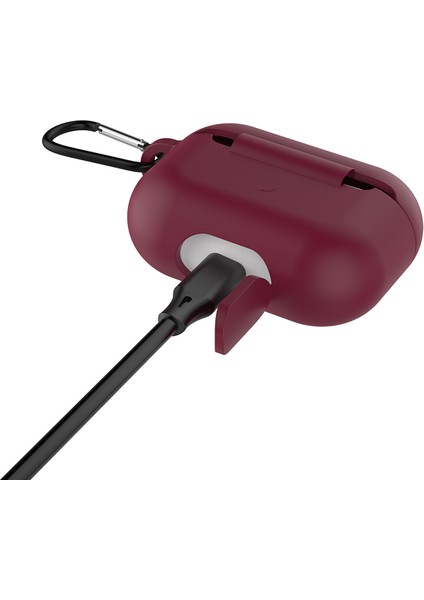 Düz Renk Kablosuz Silikon Koruyucu Airpods Pro Şarap Sı için Kulaklık Kılıfı (Yurt Dışından) fiyatları