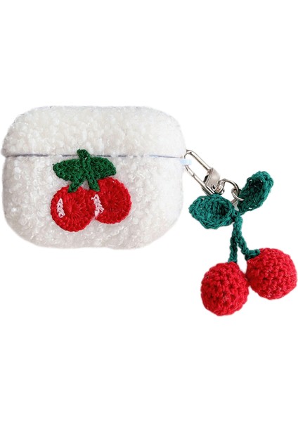 Apple Airpods Pro 2 için Kiraz tooth Peluş Kabartmak Kolye İle Kulaklık Kılıfı (Yurt Dışından)
