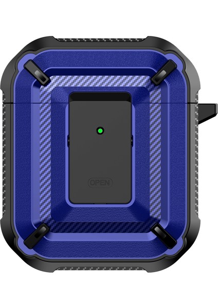 Düşmeyi Önleyen Tpu + Pc 2'Si 1 Arada Koruyucu , Apple Airpod'Lar için Kilitli Tokalı, Şarj Lı 2016 2019 Airpods, Kablosuz Şarj Lı 2019 Type 7 Kulaklık Kılıfı (Yurt Dışından)