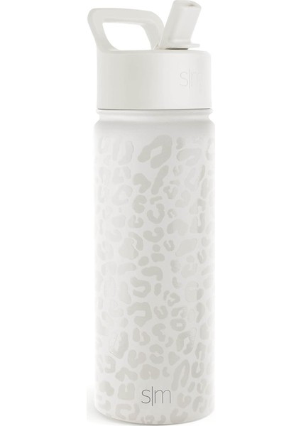 ，，çocuklar Için Saman Kapaklı Su Şişesi Vakum Yalıtımlı Paslanmaz Çelik Metal Termos Yeniden Kullanılabilir Sızdırmaz Bpa Okulu 18 Oz (Yurt Dışından)