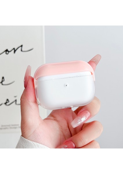 Apple Airpods Pro için Şarj tooth Darbeye Dayanıklı Tpu Bilek Kayışı + Şeffaf Kulaklık Kılıfı (Yurt Dışından)