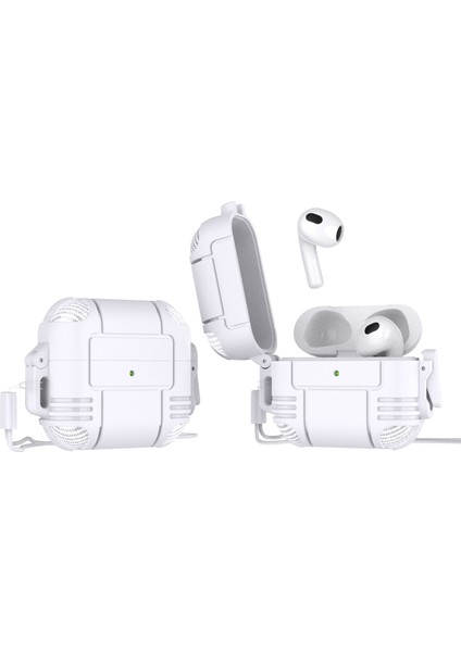 Apple Airpods 3 için Moda Dokulu Kabuğu Esnek Tpu Koruyucu Kulaklık Kılıfı (Yurt Dışından)