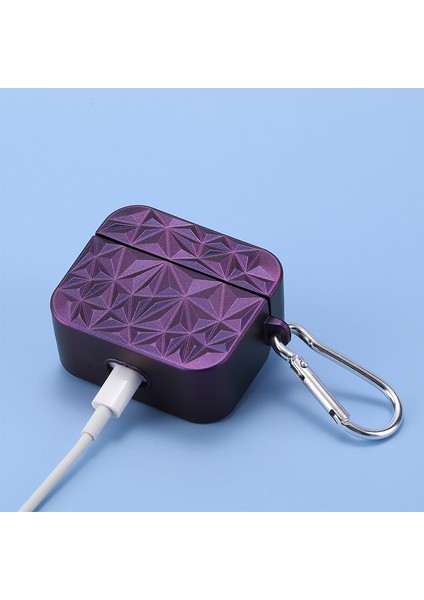 Apple Airpods 3 için Şık Elmas Dokulu Koruyucu Sert Pc Düşmeye Dayanıklı Kulaklık Kılıfı (Yurt Dışından) fiyatları