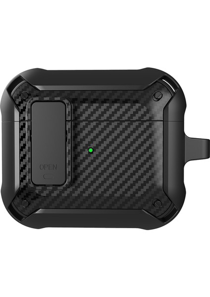 Geçmeli Tamı Karbon Fiber Doku tooth Airpods 3 Style 6 için Koruyucu Kulaklık Kılıfı (Yurt Dışından)