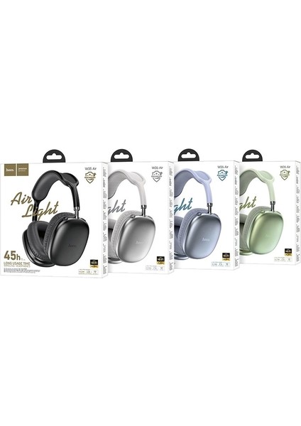 W35 Air Light Aux Destekli Bluetooth 45 Saat Kullanım Süresi Premium Kablosuz Kulaklık modelleri