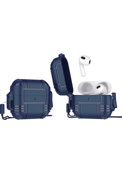 Apple Airpods 3 için Moda Dokulu Kabuğu Esnek Tpu Koruyucu Kulaklık Kılıfı (Yurt Dışından)