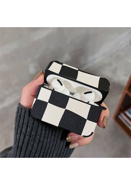 Apple Airpods Pro için 1 2 3 2016 Kablosuz 2019 2019 Kutusu Dama Tahtası Silikon Airpods Pro için Kulaklık Kılıfı (Yurt Dışından)