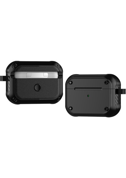Apple Airpods Pro 2 için Anti Damla Çift Renkli Pc + Tpu Karabina İle Koruyucu Kulaklık Kılıfı (Yurt Dışından)
