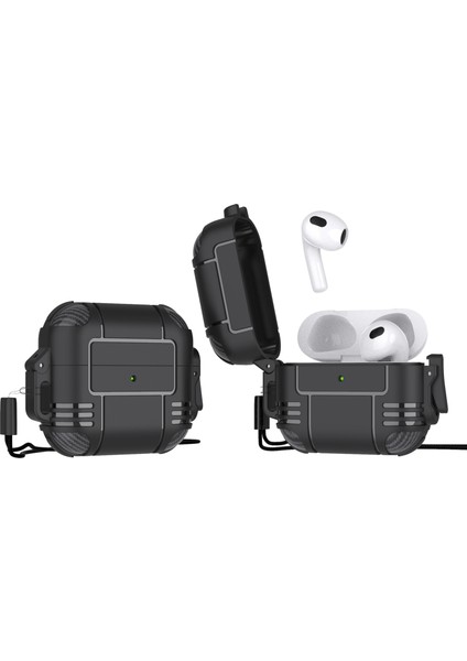 Apple Airpods 3 için Moda Dokulu Kabuğu Esnek Tpu Koruyucu Kulaklık Kılıfı (Yurt Dışından)