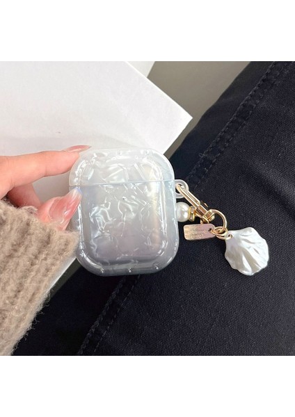 Apple Airpods için Tpu , 2016 2019 Airpods Kablosuz 2019 , Degrade Kabuk Tahıl Kare Kolyeli Kulaklık Kılıfı (Yurt Dışından)