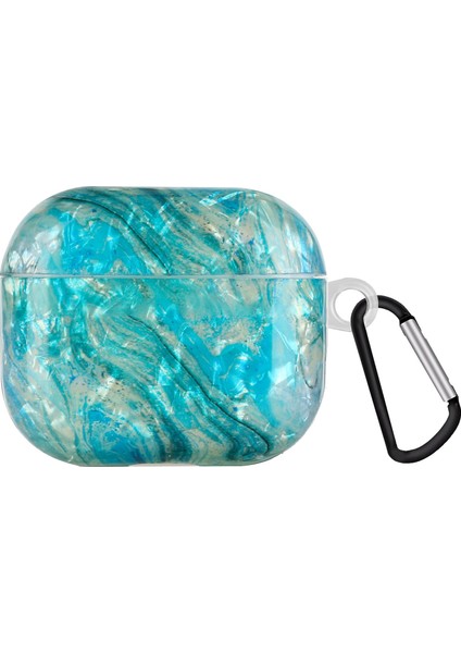 Apple Airpods 3 için Anti Sonbahar Kutusu, Desen Baskılı Imd Kabuk Tahıl Tpu Koruyucusu Kanca Lüks Mermer Kulaklık Kılıfı (Yurt Dışından)