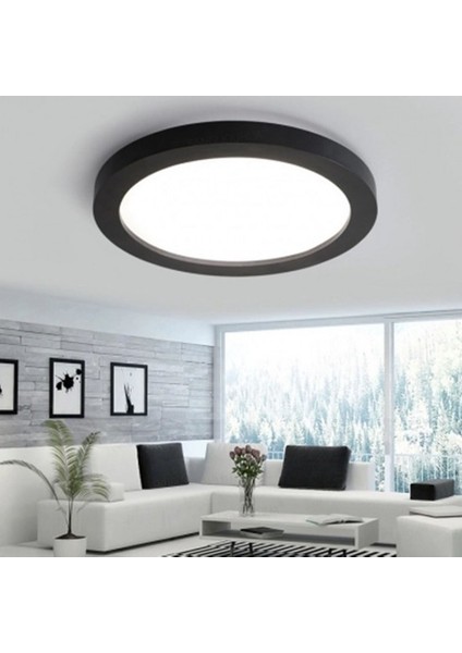 LED Panel 24W Sıva Üstü Siyah Kasa (Beyaz Işık) 6500K/2160 Lümen