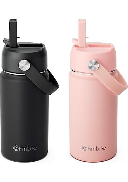 Çocuklar Yalıtımlı Su Şişesi 14 Oz Bpa Içermeyen Paslanmaz Çelik Çift Duvar Vakum Sızdırmazlık Öğrencileri Erkekler ve Kızlar Için Pipetli (1 Paket Mavi Dinozor) (Yurt Dışından)