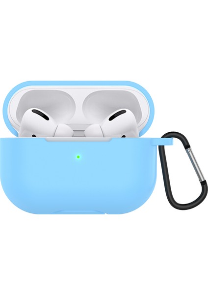 Airpods Pro Sky için Düz Renkli Kablosuz Silikon Koruyucu Kulaklık Kılıfı (Yurt Dışından)
