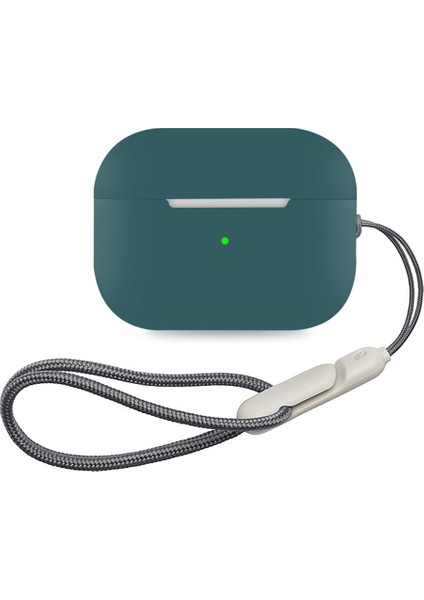 Airpods Pro 2 için Silikon Cilt Kutusu Taşınabilir 2Mm Kalın Çizilmeye Darbeye Dayanıklı Koruyucu Kordon Gece Yarısı Kulaklık Kılıfı (Yurt Dışından)