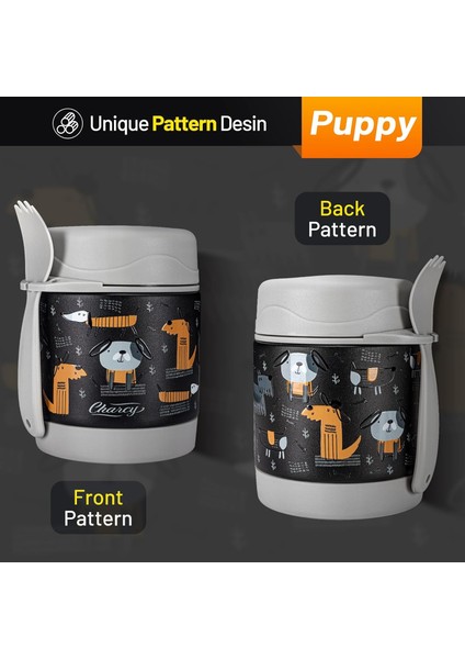 ，，sıcak Yemek Için 10 Oz Termos Bardak Kaşıklı Çocuklar Için Geniş Ağızlı Sızıntı Önleyici Çorba Isı Yalıtımlı Gıda Kavanozu Beyaz Köpek (Yurt Dışından) modelleri