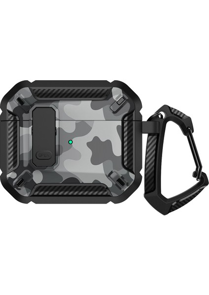 Apple Airpods 3 için Koruyucu Taşınabilir Yumuşak Tpu+Pc Tokalı Kamu Grisi Kulaklık Kılıfı (Yurt Dışından) fiyatları