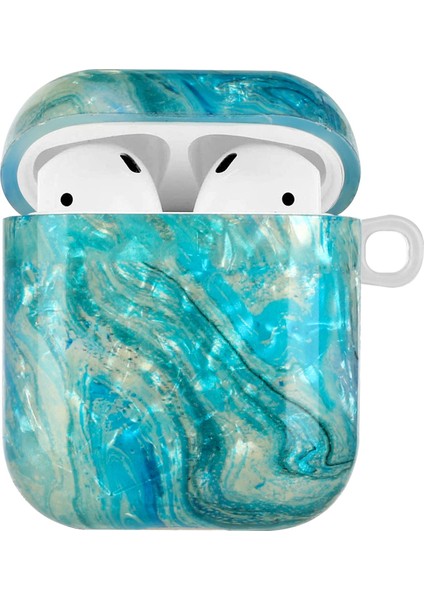 Apple Airpods için 2016 2019 Airpods Kablosuz 2019 Şık Kabuk Tahıl Desen Baskı Imd Tpu Koruyucusu Kordonlu Lüks Mermer Kulaklık Kılıfı (Yurt Dışından) fiyatları