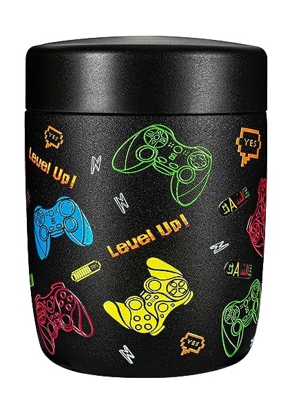 ， Oz Paslanmaz Çelik Vakum Yalıtımlı Çocuk Mama Kavanozu - Sıcak ve Soğuk Yemek Çorba Yalıtımlı Kavanoz - Turkuaz Dinozor (Yurt Dışından)