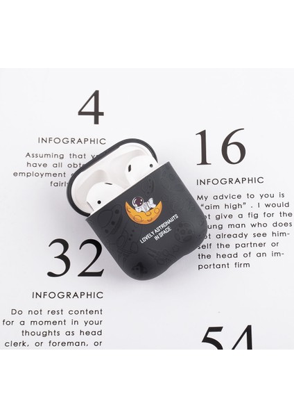 Apple Airpods için Kablosuz 2019 Airpods 2019 2016 Tpu Su Transfer Baskı Koruyucu Astronot Kulaklık Kılıfı (Yurt Dışından) fiyatları