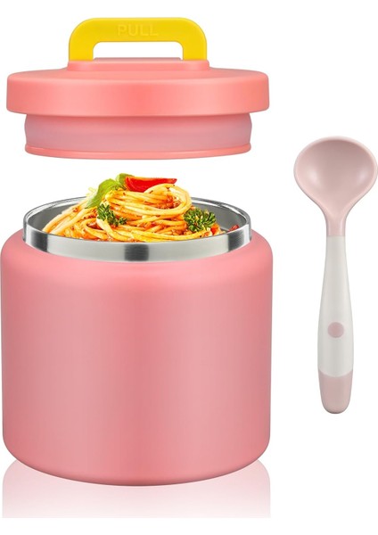 13.5 Oz Çocuklar Sıcak ve Soğuk Gıda Termos Öğle Yemeği Kabı Termal Sızdırmaz Vakum Paslanmaz Çelik Geniş Ağızlı Öğle Yemeği Çorba Izolatörü (Denizkızı) (Yurt Dışından)