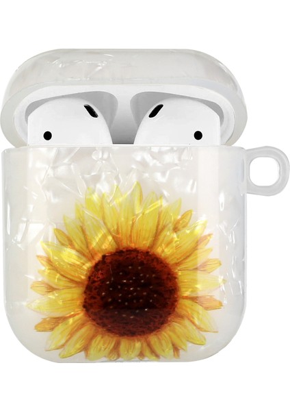 Apple Airpods için 2016 2019 Airpods Kablosuz 2019 Kabuk Tahıl Desen Baskılı Imd Tpu Kancalı Koruyucu Ayçiçeği Kulaklık Kılıfı (Yurt Dışından) fiyatları