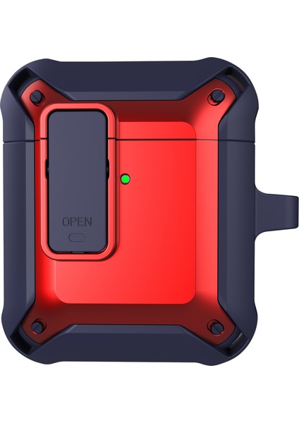 2 In 1 Tpu + Pc Anti Damla Koruyucu Darbeye Dayanıklı Taşınabilir Şarj Airpods için Kilit Toka İle 1 2 Kulaklık Kılıfı (Yurt Dışından)