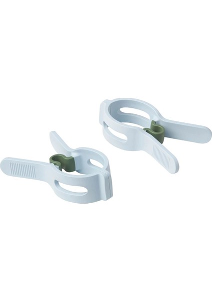 Slibb Geniş Mandal Yorgan Mandalı 2'li UV Işınlarına Dayanıklı Plastik Mavi Yeşil